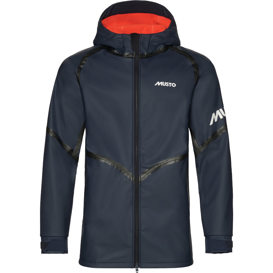 2026 Musto Mens Champ Aqua Hoodie Jacket 82088 - Navy / Cherry Tomato